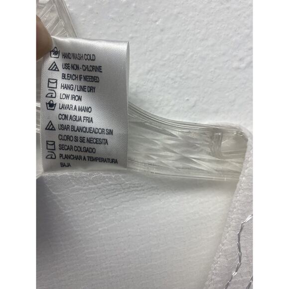 SAND N SUN Women’s Long Sleeve White Tunic Beach Swimsuit Coverup Top Medium - Picture 4 of 5